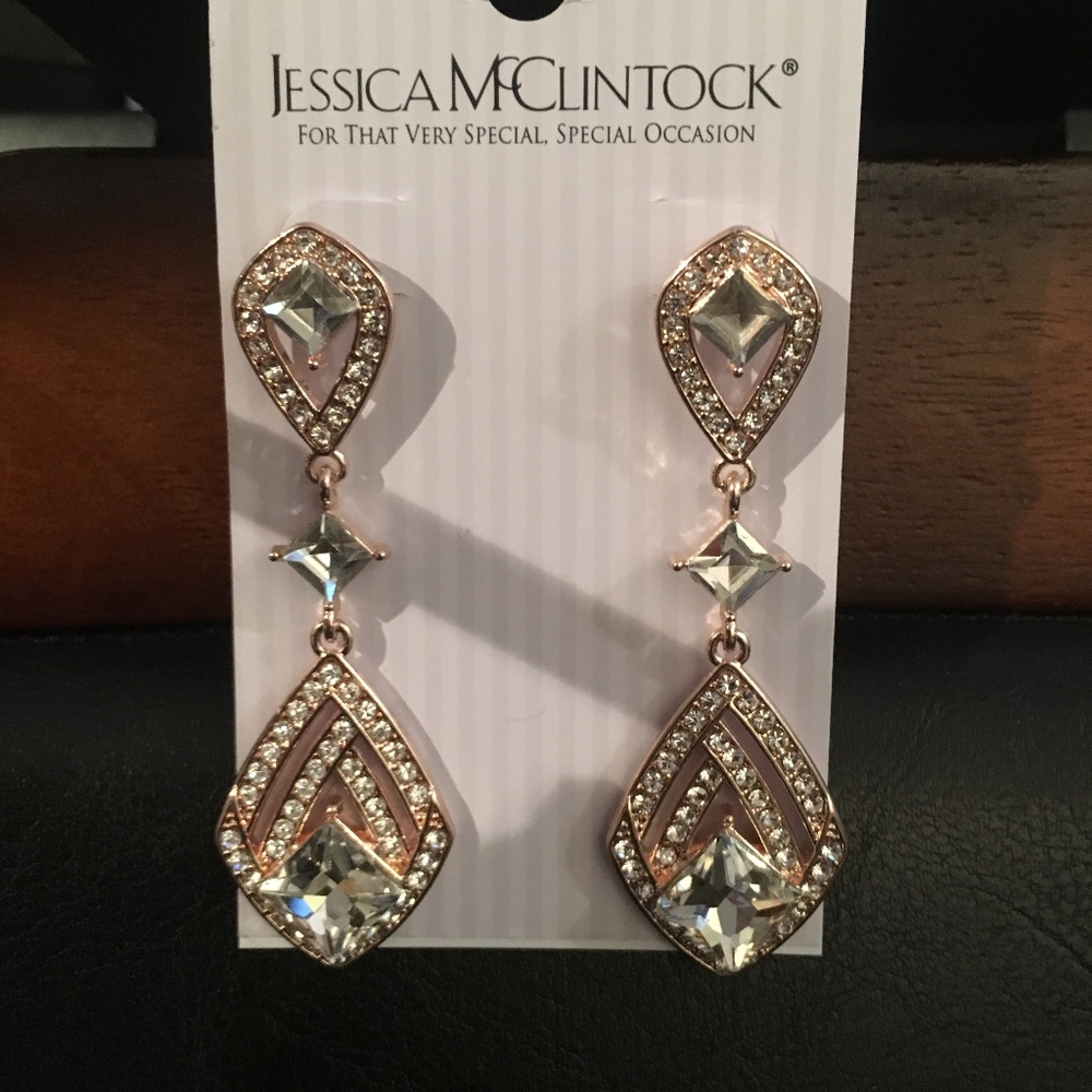 Fabulous Pave Crystal Statement Earrings Goldtone
